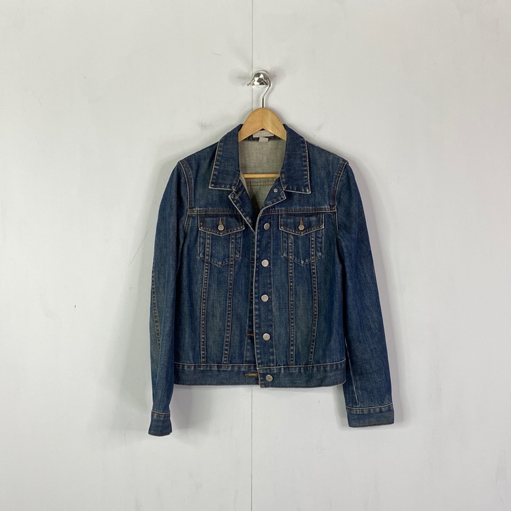 J Crew Aged Indigo Jean Jacket